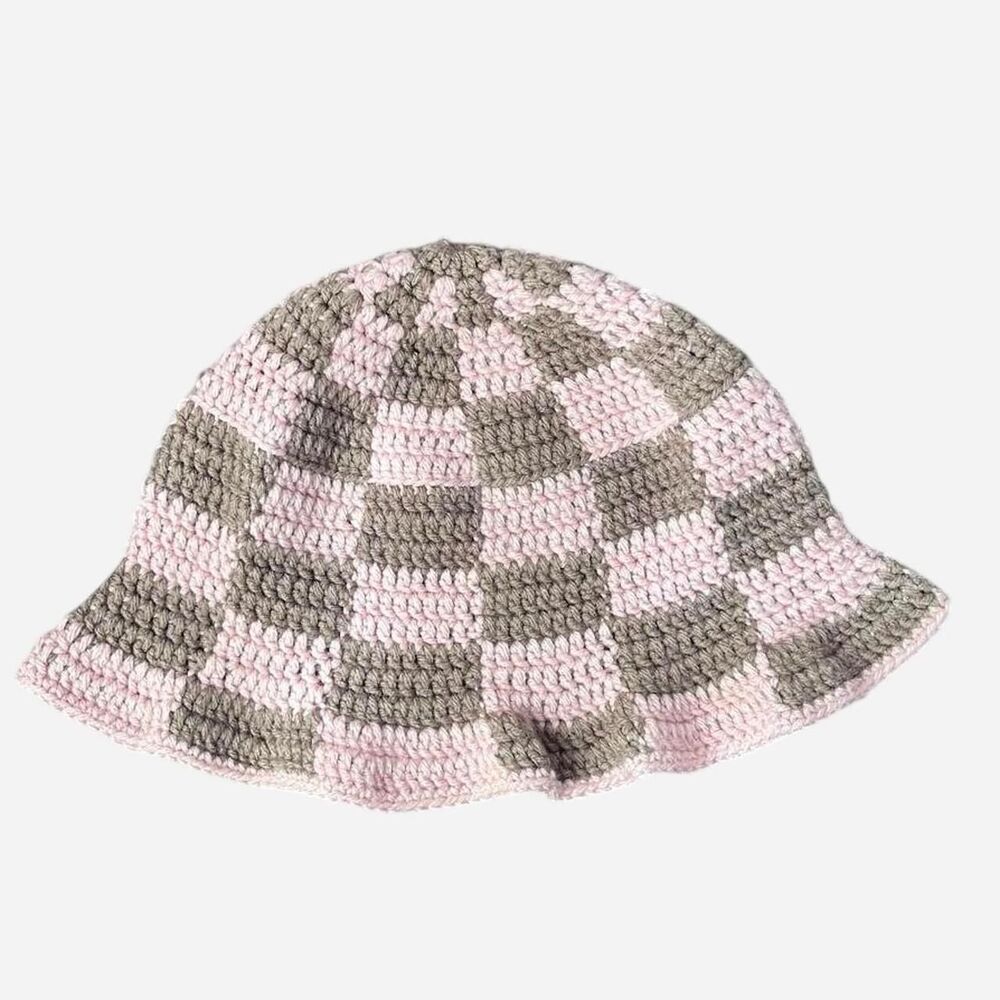 Unbranded Women's Brown and Pink Hat